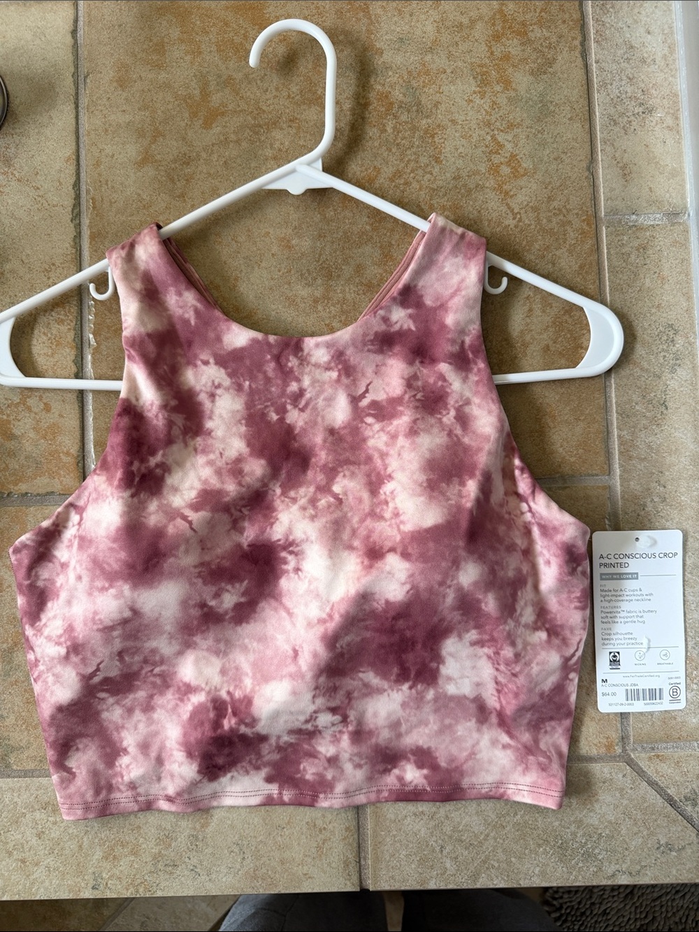 Athleta A-C Conscious Crop Printed size M